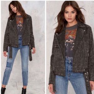 Nasty gal vegan leather Moto jacket - small